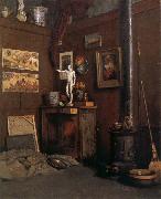 Gustave Caillebotte The Studio having fireplace USA oil painting artist